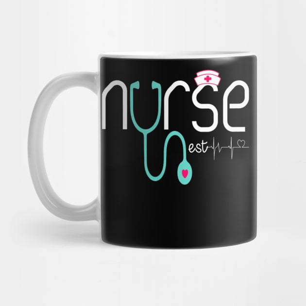 New Nurse Est 2019 Tshirt Nursing School Graduation Gift by MarrinerAlex